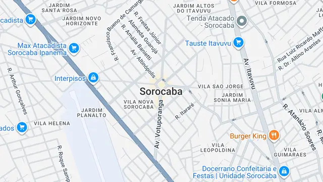 Mapa do bairro Alto da Boa Vista, Sorocaba - SP