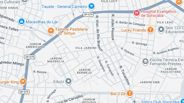 Mapa do bairro Ana Maria, Sorocaba - SP