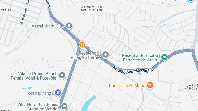 Mapa do bairro Bairro da Vossoroca, Sorocaba - SP