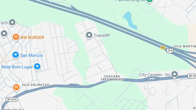 Mapa do bairro Chácara Três Marias, Sorocaba - SP