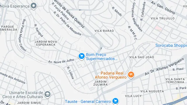 Mapa do bairro Complexo Viário Governador Mário Covas, Sorocaba - SP