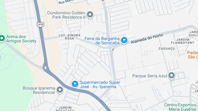 Mapa do bairro Condomínio Golden Park Residence, Sorocaba - SP