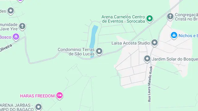 Mapa do bairro Condomínio Residencial Terras de São Lucas, Sorocaba - SP