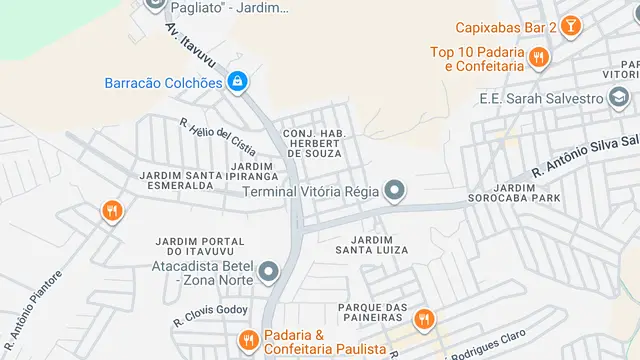 Mapa do bairro Conjunto Habitacional Herbert de Souza, Sorocaba - SP