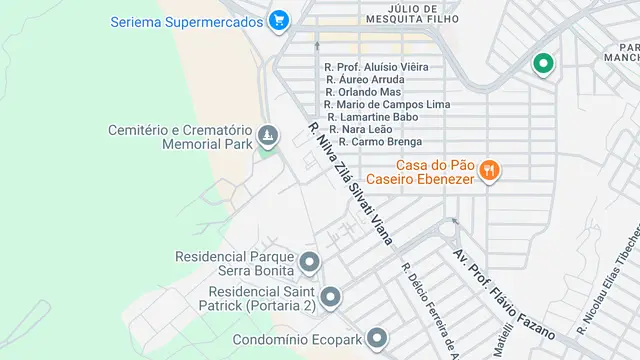 Mapa do bairro Conjunto Habitacional Professor Benedicto Cleto, Sorocaba - SP
