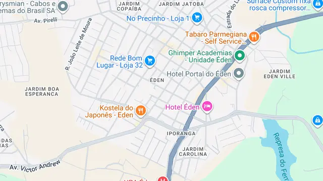 Mapa do bairro Éden, Sorocaba - SP