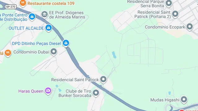 Mapa do bairro Ipanema das Pedras, Sorocaba - SP
