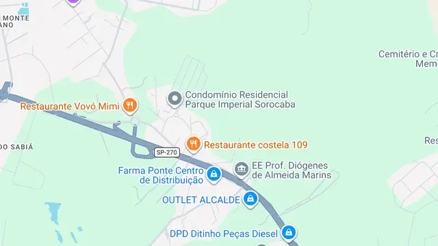 Mapa do bairro Ipanema do Meio, Sorocaba - SP