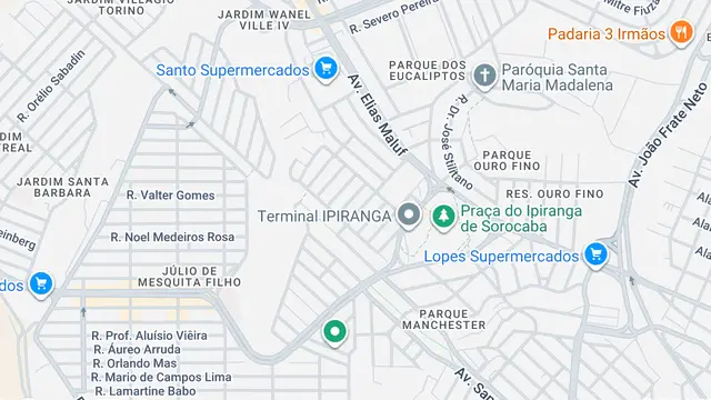 Mapa do bairro Ipiranga, Sorocaba - SP