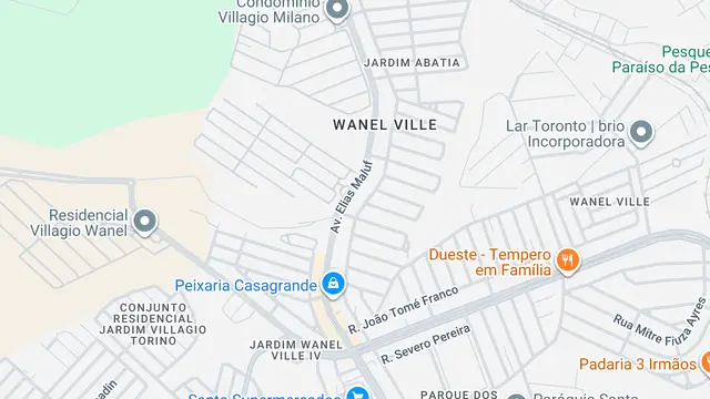 Mapa do bairro Jardim Abatiá, Sorocaba - SP