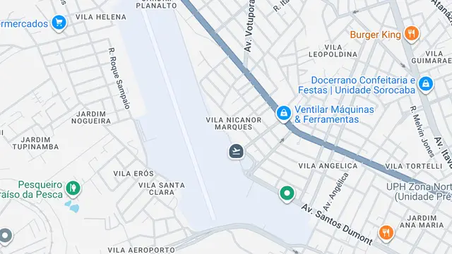 Mapa do bairro Jardim Aeroporto, Sorocaba - SP