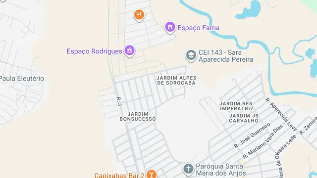 Mapa do bairro Jardim Alpes de Sorocaba, Sorocaba - SP