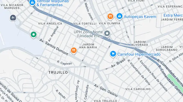 Mapa do bairro Jardim Ana Maria, Sorocaba - SP