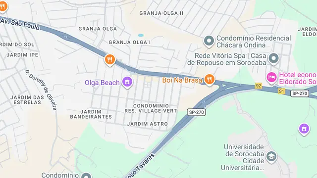 Mapa do bairro Jardim Astro, Sorocaba - SP
