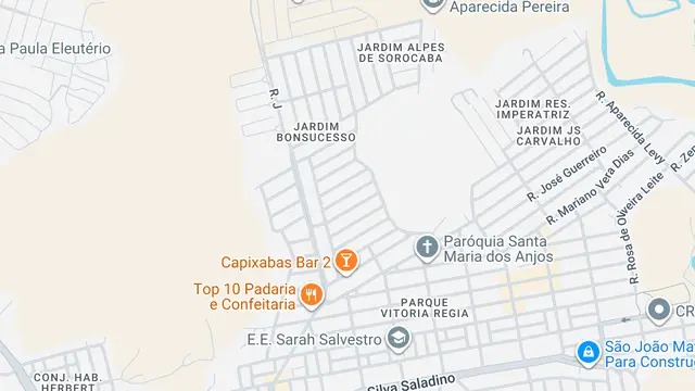 Mapa do bairro Jardim Bonsucesso, Sorocaba - SP