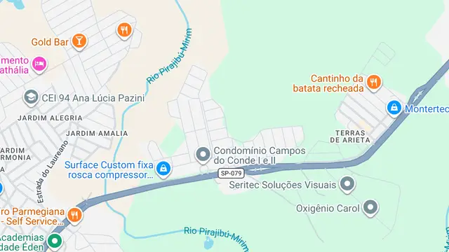Mapa do bairro Jardim Campos do Conde II, Sorocaba - SP