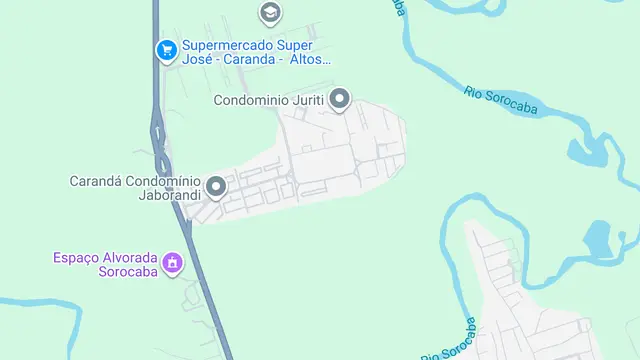 Mapa do bairro Jardim Carandá, Sorocaba - SP