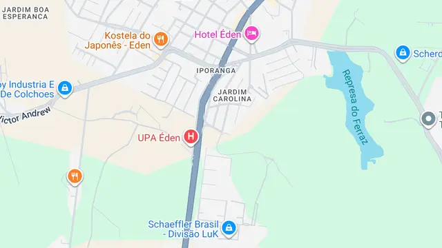 Mapa do bairro Jardim Carolina, Sorocaba - SP