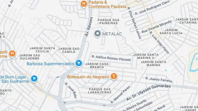 Mapa do bairro Jardim Casa Branca, Sorocaba - SP