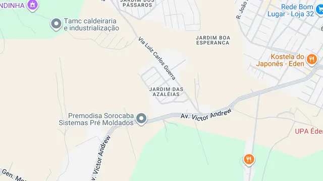 Mapa do bairro Jardim das Azaléias, Sorocaba - SP