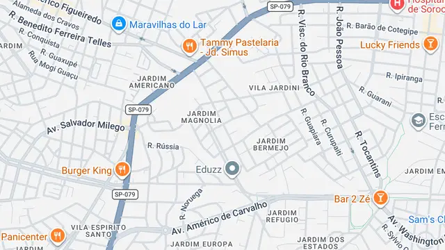 Mapa do bairro Jardim das Magnólias, Sorocaba - SP