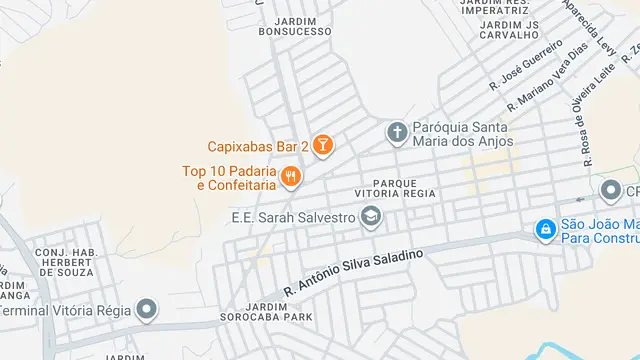 Mapa do bairro Jardim das Orquídeas, Sorocaba - SP
