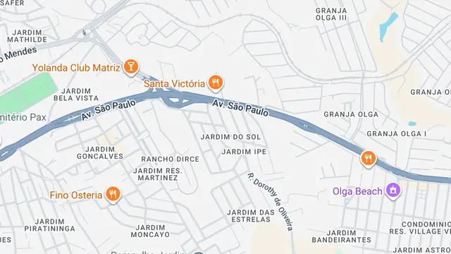 Mapa do bairro Jardim do Sol, Sorocaba - SP