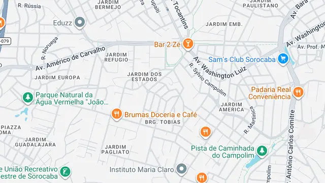 Mapa do bairro Jardim dos Estados, Sorocaba - SP
