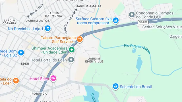 Mapa do bairro Jardim Eden Ville, Sorocaba - SP