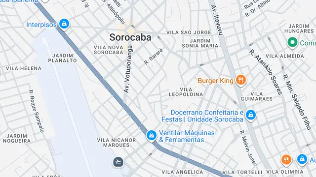 Mapa do bairro Jardim Edgar Marques, Sorocaba - SP