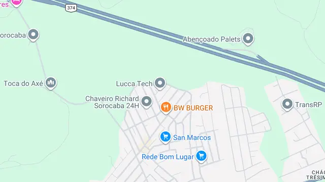 Mapa do bairro Jardim Eliana, Sorocaba - SP