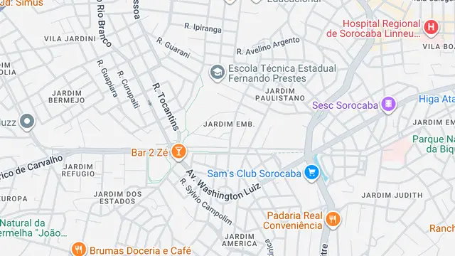 Mapa do bairro Jardim Embaixador, Sorocaba - SP