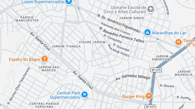 Mapa do bairro Jardim Excelsior, Sorocaba - SP