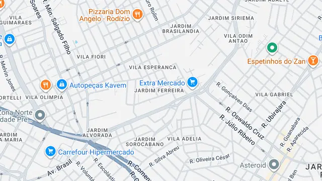 Mapa do bairro Jardim Ferreira, Sorocaba - SP