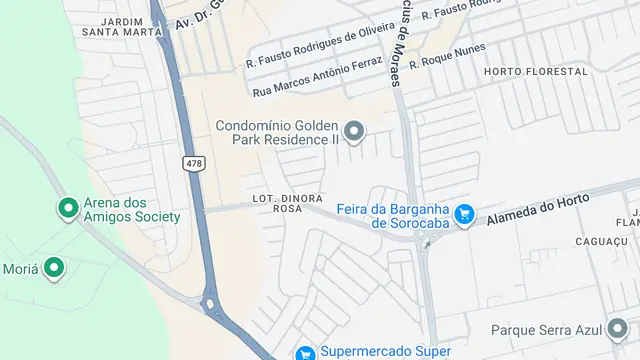 Mapa do bairro Jardim Golden Park Residence II, Sorocaba - SP