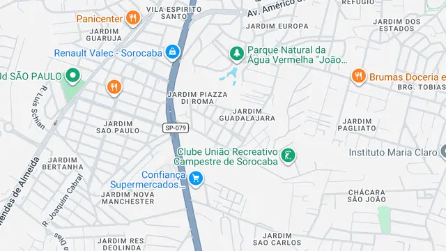 Mapa do bairro Jardim Guadalajara, Sorocaba - SP