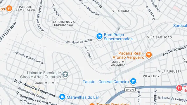 Mapa do bairro Jardim Humberto de Campos, Sorocaba - SP
