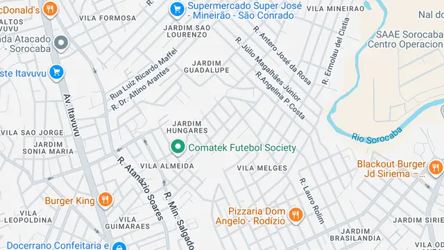 Mapa do bairro Jardim Hungares, Sorocaba - SP