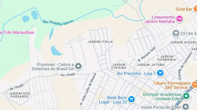 Mapa do bairro Jardim Itália, Sorocaba - SP