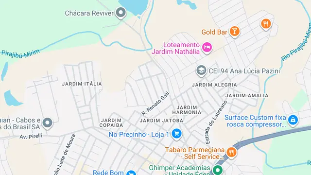 Mapa do bairro Jardim Jatobá, Sorocaba - SP