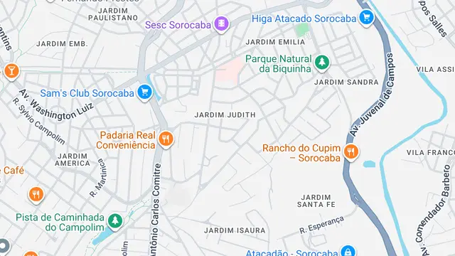 Mapa do bairro Jardim Judith, Sorocaba - SP