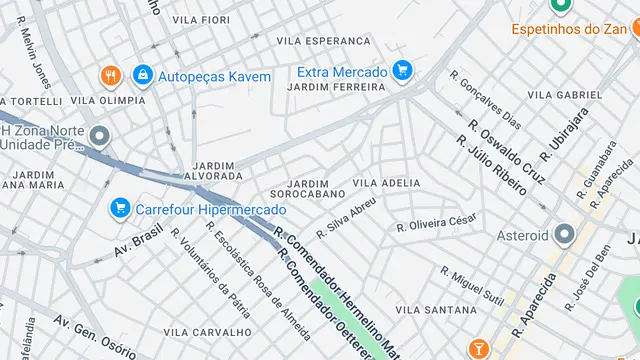Mapa do bairro Jardim Juliana, Sorocaba - SP
