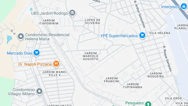 Mapa do bairro Jardim Marcelo Augusto, Sorocaba - SP