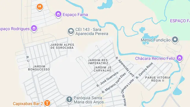 Mapa do bairro Jardim Maria Elvira, Sorocaba - SP