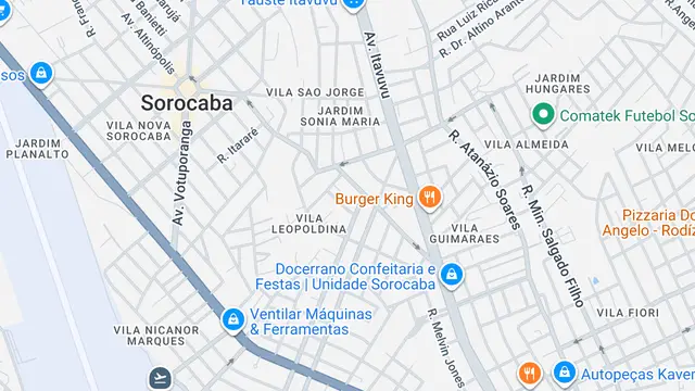 Mapa do bairro Jardim Marnilda, Sorocaba - SP
