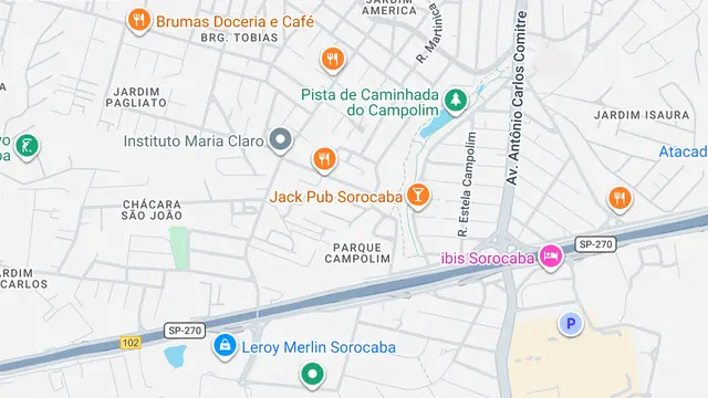 Mapa do bairro Jardim Millenium, Sorocaba - SP