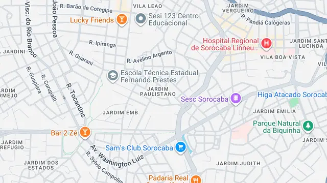 Mapa do bairro Jardim Monte Carlo, Sorocaba - SP