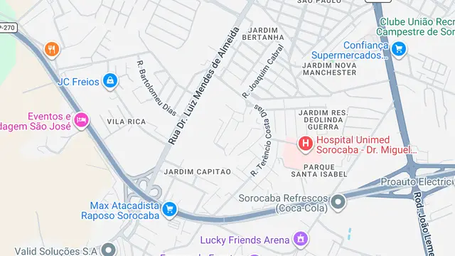 Mapa do bairro Jardim Monte Hey, Sorocaba - SP - Rua Terêncio Costa Dias 300