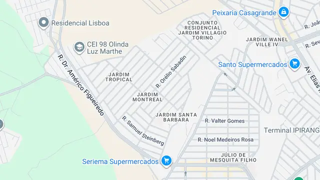 Mapa do bairro Jardim Montreal, Sorocaba - SP