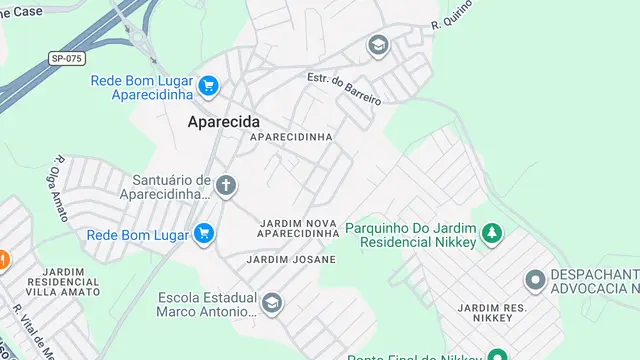 Mapa do bairro Jardim Nova Aparecidinha, Sorocaba - SP
